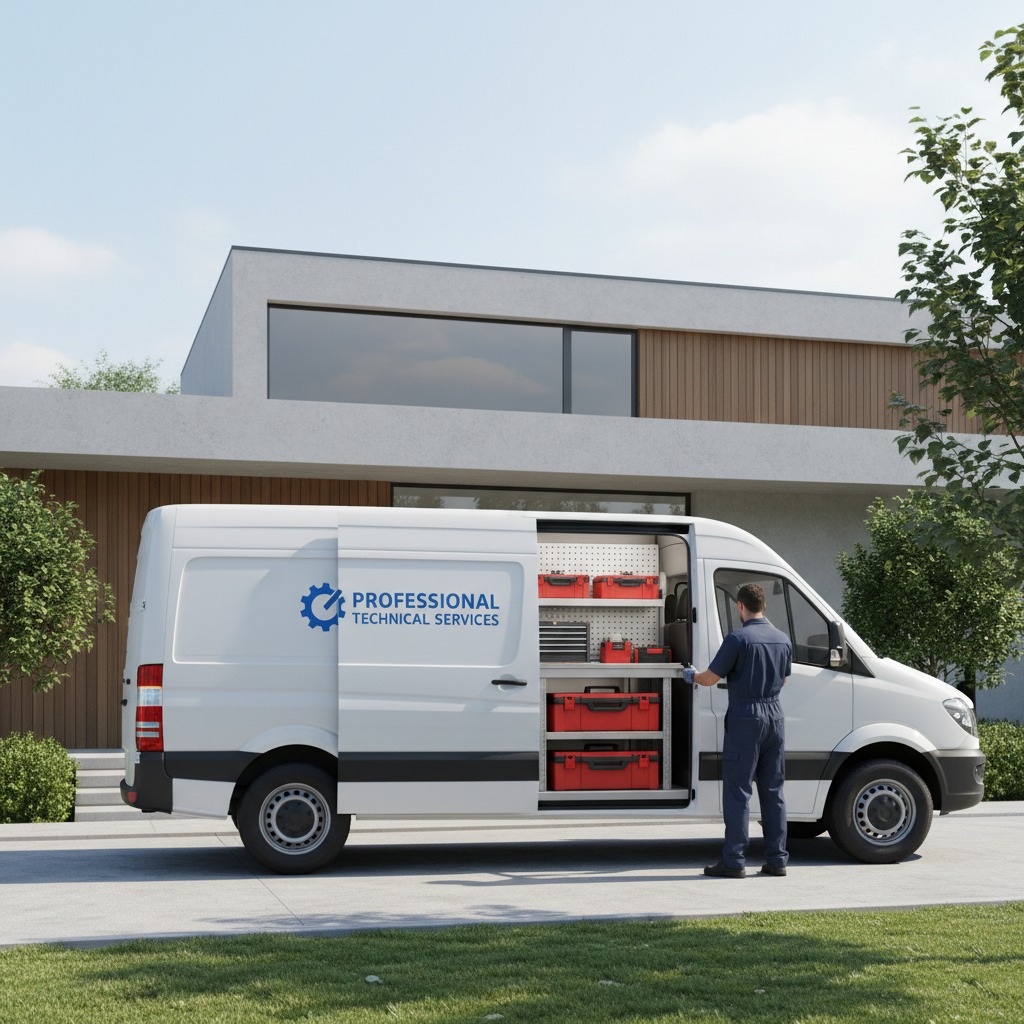 Servicebus van SaniServ klaar voor werkzaamheden